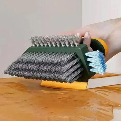 Bathroom Cleaning Brush with Comfort Grip Handle, Multi-Functional Scrub Brush for Tile, Grout, Shower, Kitchen Sink & Floor Cleaning