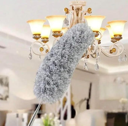 Extendable Microfiber Duster with Telescopic Handle, Gray
