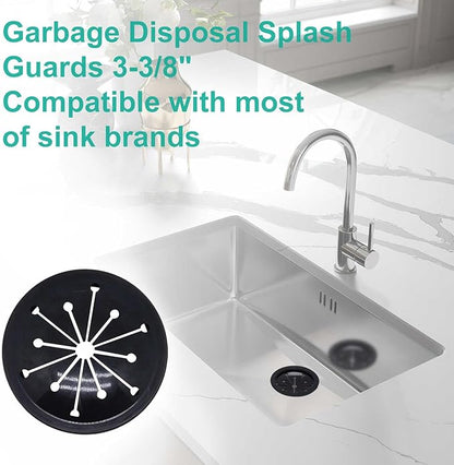 2pcs 3-1/8" Garbage Disposal Splash Guard, Quiet Garbage Guard Disposal Drain Cover Garbage Disposals Rubber Drain Plugs Sink Splash Guard Replacement (Style B)
