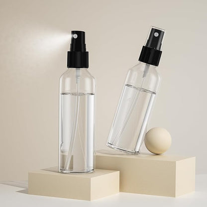 EPHECH 50PCS Small Spray Bottle, 3.4oz/100ml Travel Spray Bottle Clear Fine Mist Plastic Empty Refillable Spray Bottles for Skin Care, Hair Care, Plant Care & Home Cleaning