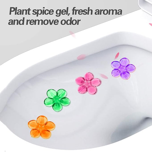 EKE Toilet Gel, Toilet Stain Removal Cleaning Air Freshener, 72 Flower Stamps, Pack of 6 Scents