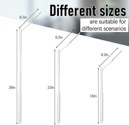 Colingmill 8 Pcs 3 ft Replacement Handles Compatible with Duster Refills, Extendable Long Extended Handle Only, Adjustable Length for Ceiling Fans, Blinds, Shelves, Windows (White)
