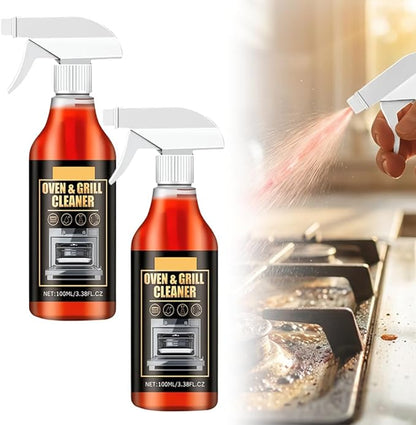 Kitchen Heavy Oil Cleaner Spray,Clean Spray Cleaner for Ovens,Countertops,Stovetop,100Ml All Purpose Kitchens Heavy Oil Cleaning Agent (2PC)