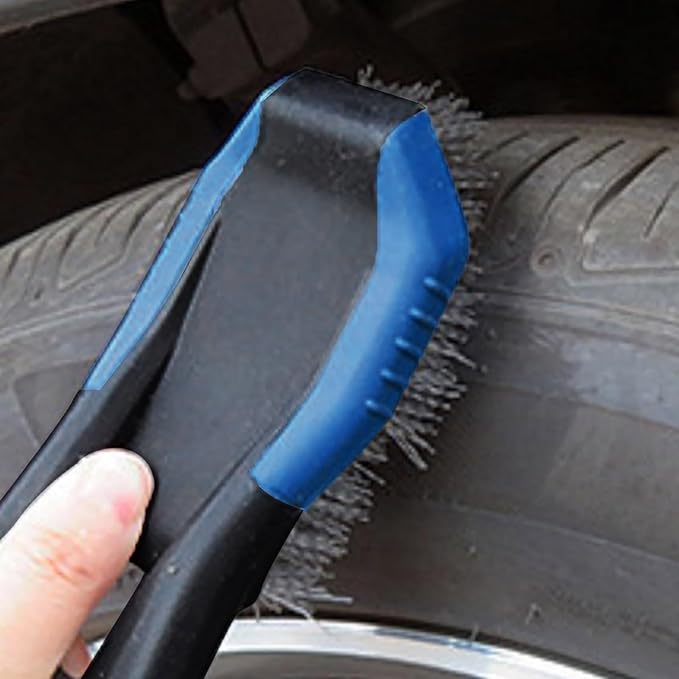 Car Carpet Cleaning and Scrub Brush for Floor Mats, Cleaning Brush for Car Mat Interior and Home, Heavy Duty Floor Brush Carpet Scrubber Stiff Bristle Detailing Scrub Brushes (2PCS)