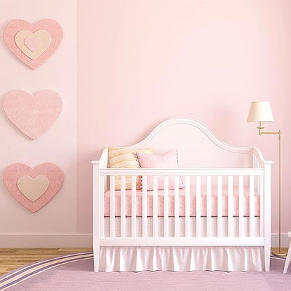 HeloHo Solid Light Pink Wallpaper Matte Textured Peel and Stick Wallpaper 118"X15.7" Modern Self Adhesive Removable Wall Paper Waterproof Contact Paper for Living Room Bedroom Decor