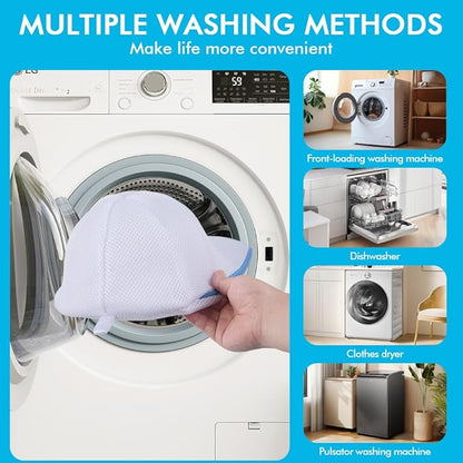 2Pcs Hat Washer Cage Hats Cleaner,Hat Washer for Washing Machine,Suitable for washing machines or dishwashers, various sizes of flat and curved baseball cap cleaning machines