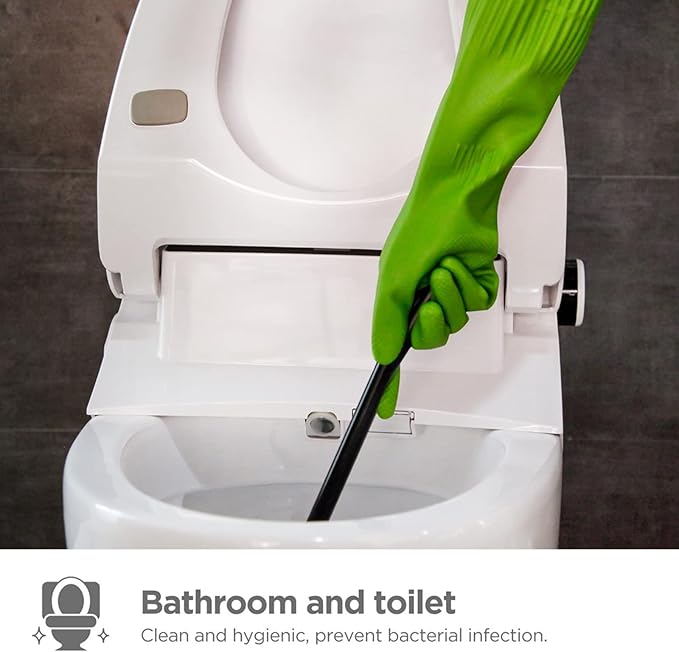 Dishwashing gloves 2 Pairs for kitchen,Rubber cleaning gloves,Long dish gloves reuseable.