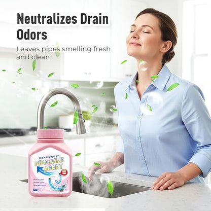 Drain Clog Remover Powerful Unclogging Sink Hair Cleaner for Kitchen, Shower Pipes and Drains (White 1PC)