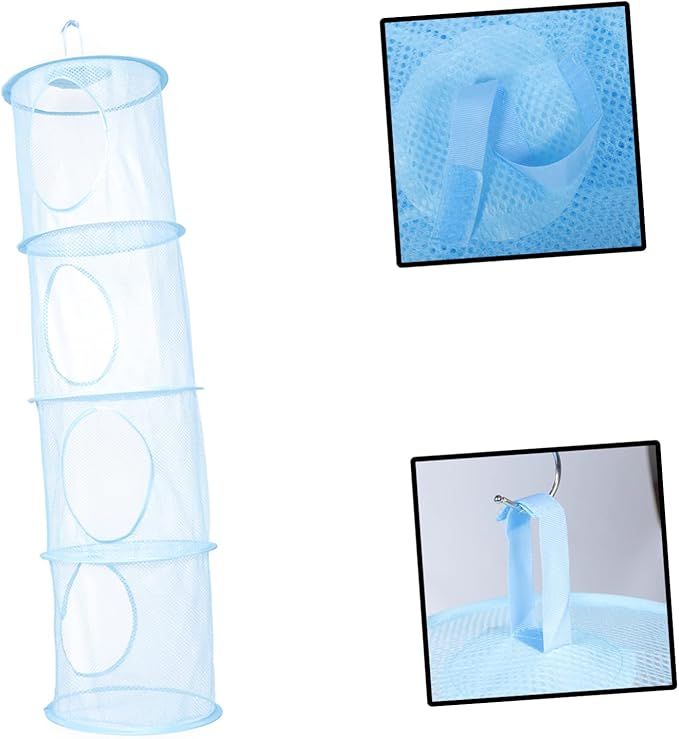 1Pc Drying Basket Breathable Four Compartment Organizer for Underwear Socks and Sundries Storage and Design for Bedroom and Laundry Use