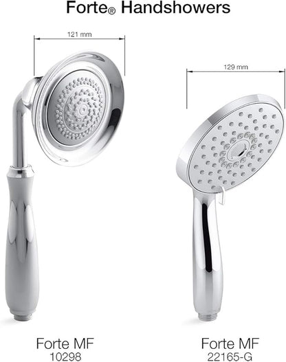KOHLER 22165-G-SN Forte Multifunction Handshower, Handheld Showerhead with 3 Spray Settings, 1.75 GPM, Vibrant Polished Nickel