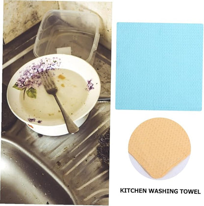 GALPADA 4pcs 100% Cotton Dish Towels Set Absorbent Kitchen Cleaning Cloths Lint-Free Sturdy Dish Wipe Cloths for Washing and Household Cleaning