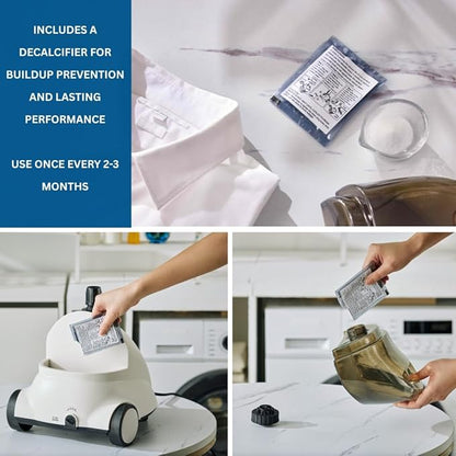 SALAV GS18-DJ Standing Garment Steamer with Smart Auto-Off, Wheels for Easy Movement, 1.8L Water Tank for 1hr Continuous Steaming, Adjustable Pole for Storage, with Descaler Packet, 1500 watts