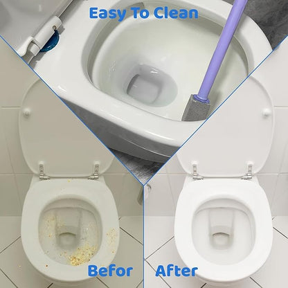 Pumice Stone Toilet Bowl Cleaner,Bathroom Cleaner Brush Toilet Wand Refills with 30CM Long Handle for Remove Hard Water Stains with 1 Wand+ Pumice Stones (10 Pack)