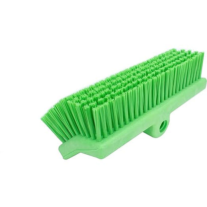 SPARTA 40423EC75 Plastic Floor Scrub Brush, Wall Brush, Equipment Brush With Nonabsorbent Bristles For Industrial Kitchens, Hospitals, Commercial Cleaning, 4 Inches, Lime, (Pack of 2)