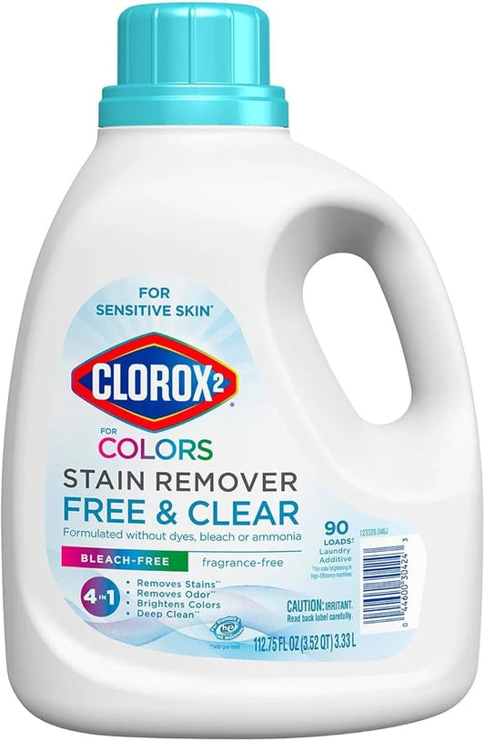 2 Stain Remover & Color Booster Free & Clear, 112.75 oz, 82 Loads.