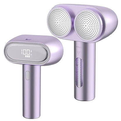 Fabric Shaver, Rechargeable Double-Head Lint Remover, Electric Lint Shaver and Clothing Shaver to Remove Pillings and Fuzz Easily