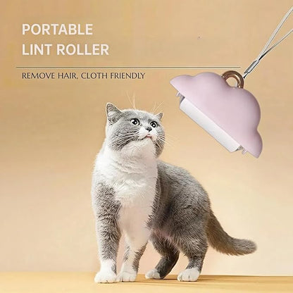 Portable Lint Roller 150 Sheets Travel Size, Mini Lint Roller for Clothes and Reusable Pet Hair Remover, Cute Small Sticky Dust Remover Refillable