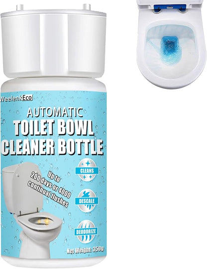 Automatic Toilet Cleaner, Blue High-Concentration Liquid for Powerful Toilet Bowl Cleaning, Lasts 200 Days or Over 4000 Uses, Deodorizes and Prevents Stains in Bathroom Toilets (1Bottle)