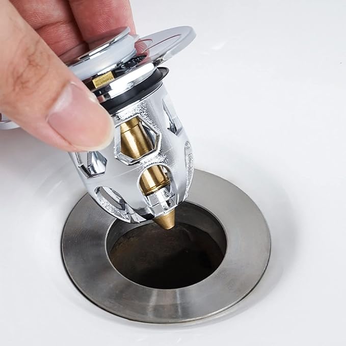 Detachable Bathtub Drain Plug Bathroom Sink Drains Plug Push-Type Bounce Drain Filter Bounce
