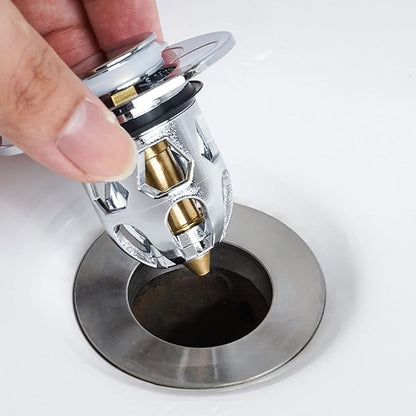 Detachable Bathtub Drain Plug Bathroom Sink Drains Plug Push-Type Bounce Drain Filter Bounce