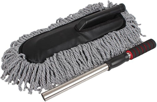 Car Duster Microfiber Duster Extendable Long Handle Microfiber Car Duster with External Scratch Free Car Interior Exterior Dusting Tools