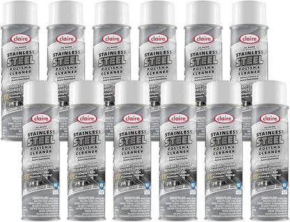 Claire CL841-12pk Oil Based Stainless Steel Polish & Cleaner; 15 Oz. Net Wt, 12 Count