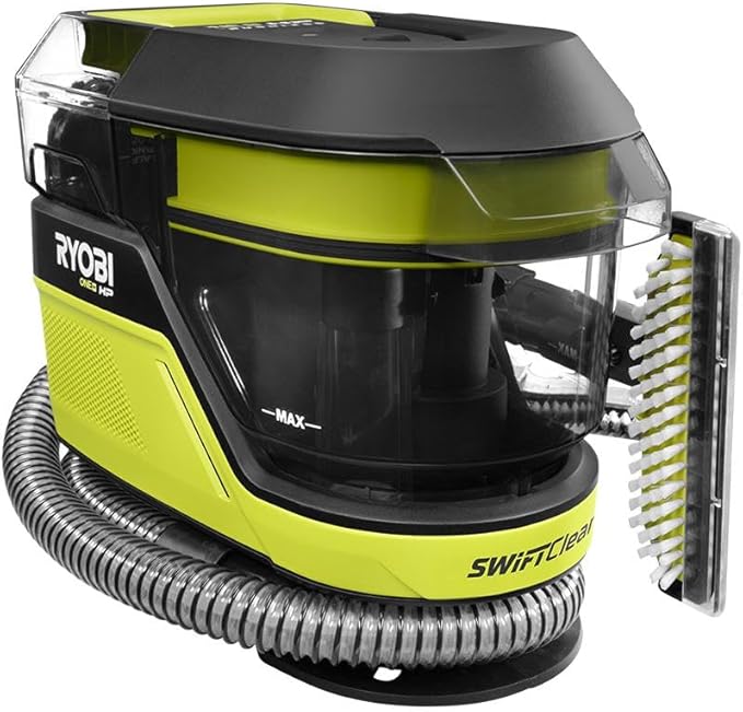 RYOBI ONE+ HP 18V Brushless Cordless SWIFTClean Mid-Size Spot Cleaner with 4.0 Ah Battery and Charger, AVERAGE, GREEN, PBLHV704K