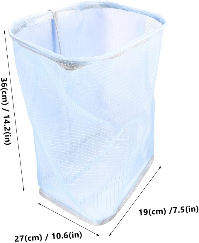 Vaguelly Folding Wall-Mounted Clothes Basket Breathable Bathroom Laundry Hamper Space-Saving Storage Organizer for Dirty Clothes