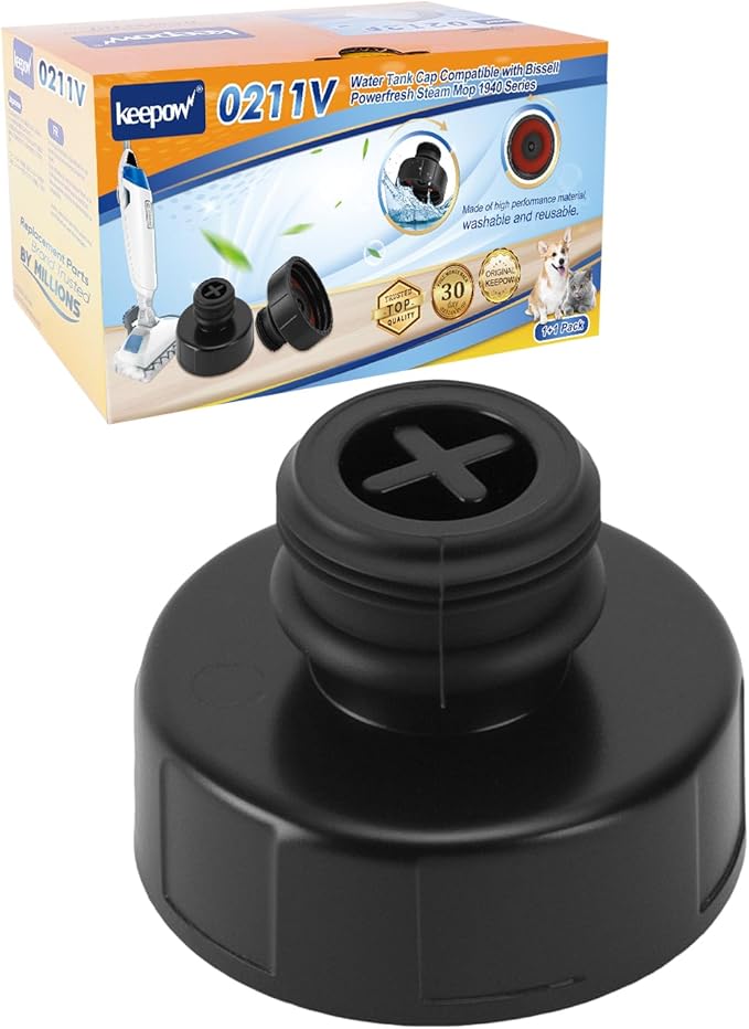 KEEPOW Steam Mop Replacement Parts Compatible with Bissell Powerfresh Steam Mop 1940 Series, Water Tank Caps Replacement, Replaces part 203-8413 2038413 (1 Pack)