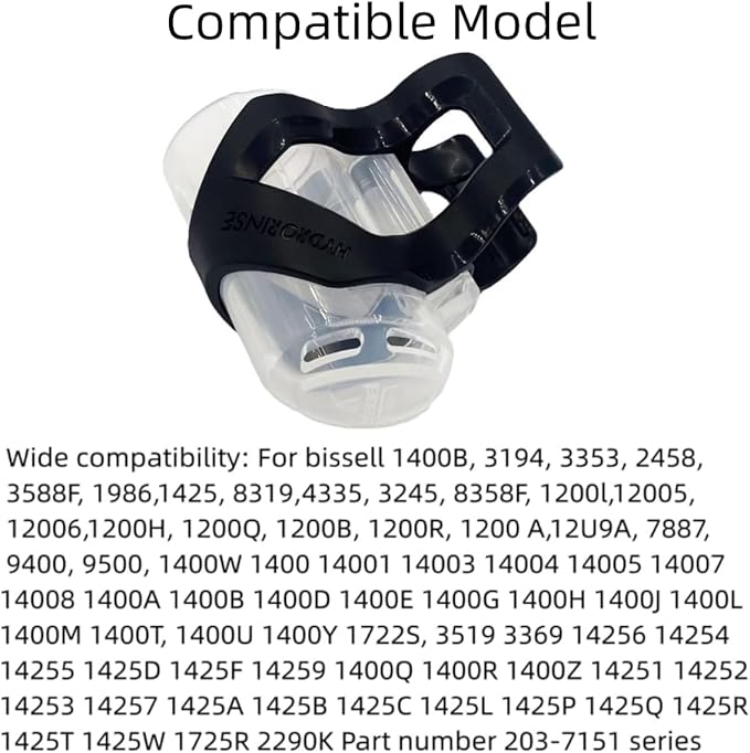 1400B Black Vacuum Hose Self-Cleaning Tool Attachment Compatible With Bissell 1400B 3194 3353 2458 3588F 1986 1425 1400W 1725R Replacement Part #1613828
