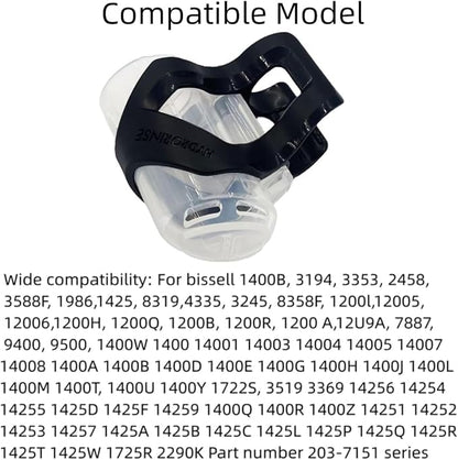 1400B Black Vacuum Hose Self-Cleaning Tool Attachment Compatible With Bissell 1400B 3194 3353 2458 3588F 1986 1425 1400W 1725R Replacement Part #1613828