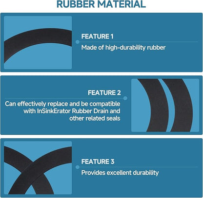 2Pcs FLG-Seal Rubber Drain Insert Gasket, Putty-Free Sink Flange Gasket for Kitchen Sink Garbage Disposal Gasket, Compatible with InSinkErator
