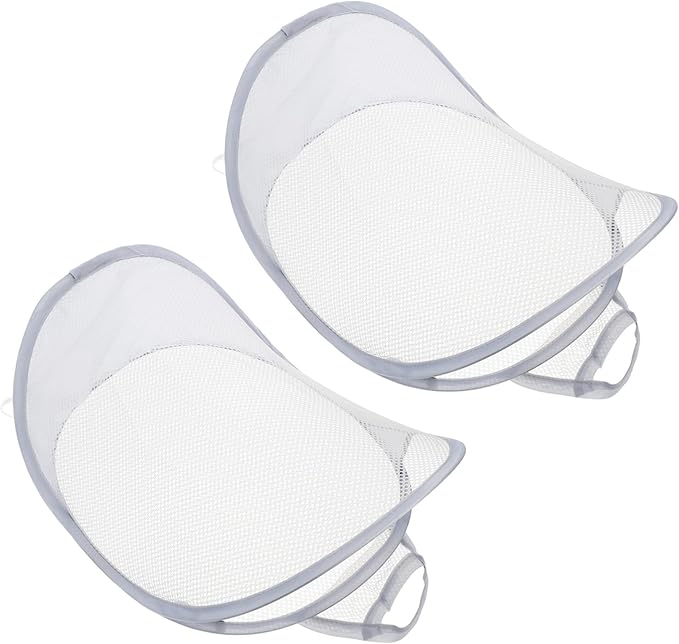 Unomor 2pcs Wall Mounted Folding Laundry Baskets Breathable Storage Organizer for Clothes and Toys Space-saving Sundries Basket for Home Use