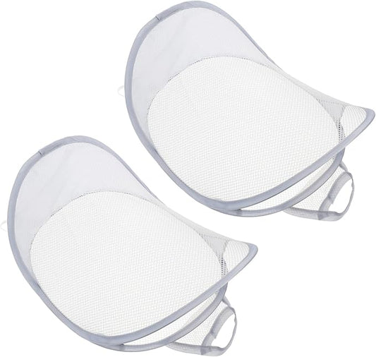 Unomor 2pcs Wall Mounted Folding Laundry Baskets Breathable Storage Organizer for Clothes and Toys Space-saving Sundries Basket for Home Use