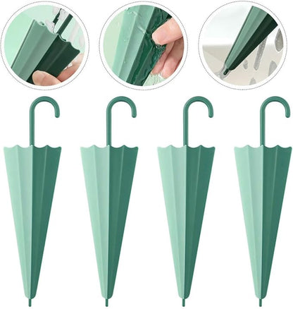 TEHAUX 4pcs Bathroom Glass Wipers Set, Mini Shower Glass Squeegee with Handle, Green Household Window and Mirror Cleaner for Bathroom and Kitchen Surfaces