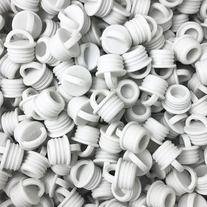 10 Pack Mop Bucket Drain Plug Replacement End Cap Stopper Rubber Sealing Plugs with Ring Grip for Spin Flat Mops and Buckets System Water Tub Tubing Holes Bathtub Kitchen Bathroom