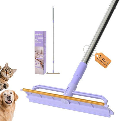 Carpet Rake for Pet Hair Removal, 59” Adjustable Long Handle Carpet Scraper for Cat Dog Hair Deep Cleaner, Reusable Pet Hair Removal Tool for Rugs, Mats, Couch, Sofas, Floor, Car Seats