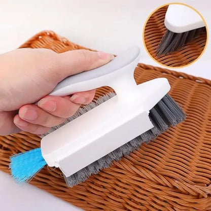 Bathroom Cleaning Brush with Comfort Grip Handle, Multi-Functional Scrub Brush for Tile, Grout, Shower, Kitchen Sink & Floor Cleaning