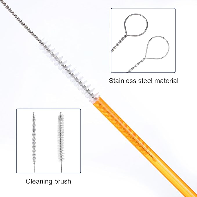 TIESOME 40" and 47" Straw Cleaner Brush, 4PCS Kegerator Feeding Tube Siphon Hose Sunroof Drain Refrigerator Drain