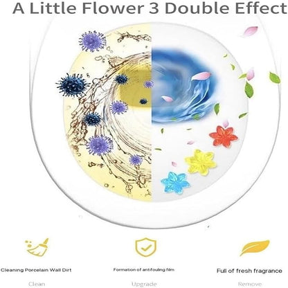 Toilet Gel Stamps, 126 Stamps 9 Kinds of Mix Scent Toilet Bowl Cleaner Gel, Long-Lasting Flowers Shaped Bathroom Freshener, Keeping Toilet Fresh Fragrant and Clean