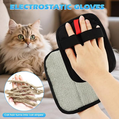 3Pcs Carpet Rake for Pet Hair Removal, with Adjustable Long Handle Pet Hair Removal Carpet Scraper, Dog & Cat Fur Brush & Scraper for Rugs, Floor Mats, Couches