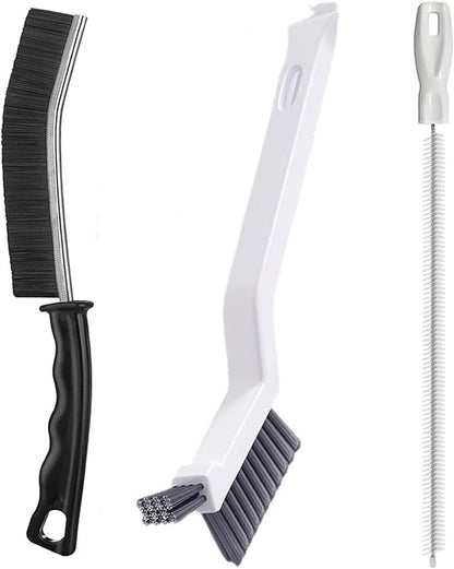 Cleaning Brush Kit, Flexible Drain Cleaning Brush, Drain Hair Removal Tool, Cleaner Brush for Bathroom, Toilet Rim, Sewer Drain, Tile Grout, Sink, Crevice, Pipe