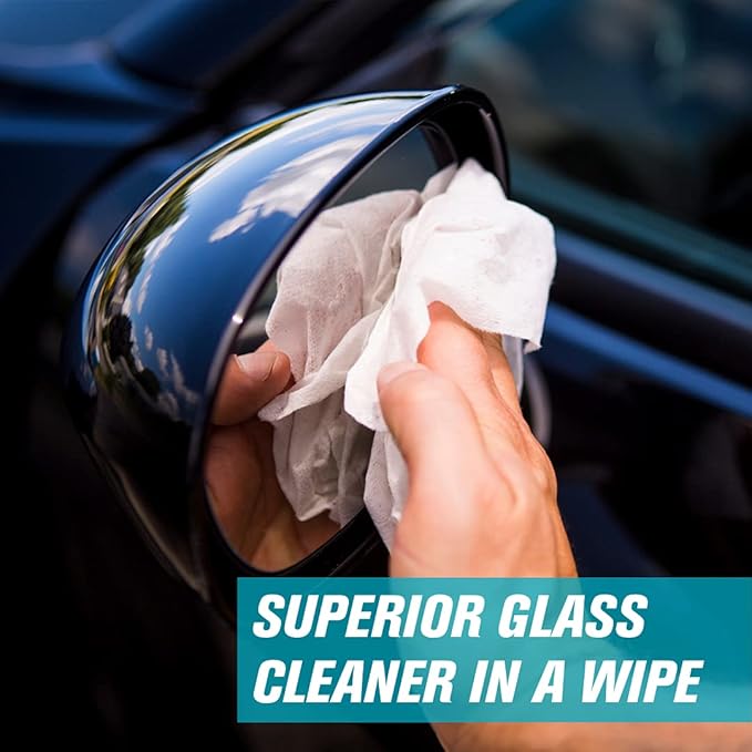 Invisible Glass 90166-2PK Large Glass Cleaning Wipes for Streak-Free Windows, Mirrors, and Glass, Lint-Free, Ammonia-Free, Tint-Safe, for Home and Auto, Canister, 28 Count (Pack of 2)