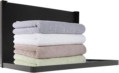 Magnetic Folding Shelf for Clothes and Towels,Clothes Drying Rack, Space-Saving Magnet Shelf Mount on Washing Machine/Fridge,Folding Rack for Laundry Room