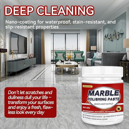 Granite Polishing Paste, Marble Cleaner Countertop, Quartz Polish, Granite Polishing Kit | Marble Cleaner and Polish - Enhances Shine & Maintenance, Safe for Stone Surfaces, 2.2LB (2 - PCS)