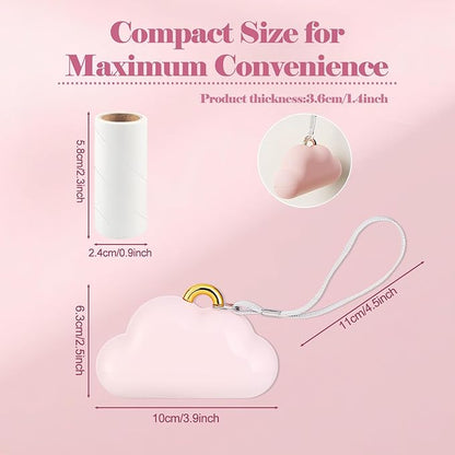 Mini Lint Roller & Lint Remover - Reusable Pet Hair Remover with Extra Sticky Refills for Clothes, Furniture | Lint Rollers for Pet Hair Extra Sticky | Portable Travel Size Lint Roller