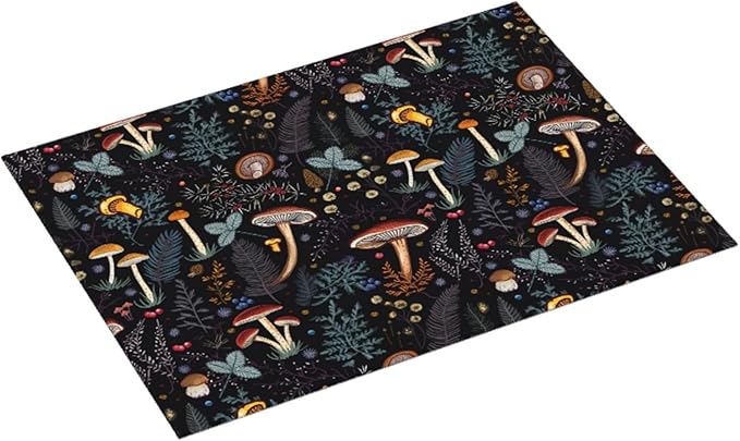 Mushroom Dish Drying Mat For Kitchen Microfiber Drying Mats Absorbent Reversible Dish Pad Draining Mats For Countertop Coffee Mats 18x24 Inch