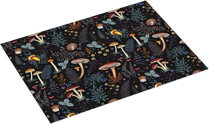 Mushroom Dish Drying Mat For Kitchen Microfiber Drying Mats Absorbent Reversible Dish Pad Draining Mats For Countertop Coffee Mats 18x24 Inch
