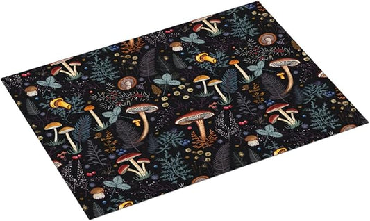 Mushroom Dish Drying Mat For Kitchen Microfiber Drying Mats Absorbent Reversible Dish Pad Draining Mats For Countertop Coffee Mats 18x24 Inch