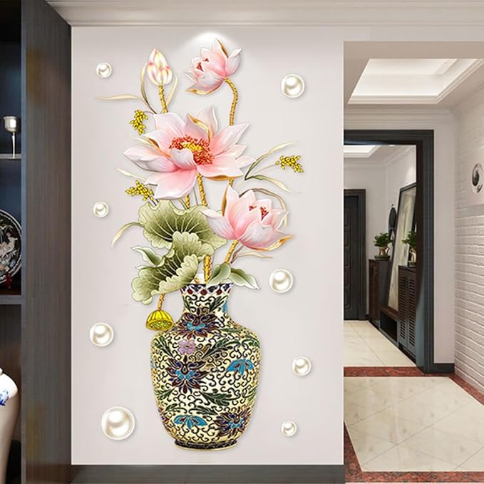 3D Wall Stickers DIY Flower Wall Decal Removable Waterproof Wall Art Decor for Bedroom Living Room Offices Home Decoration